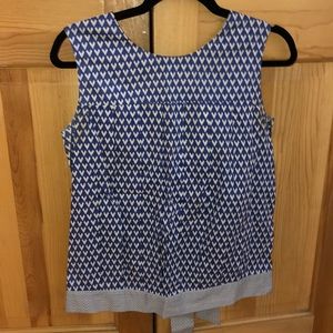 Cotton top with bow back detail